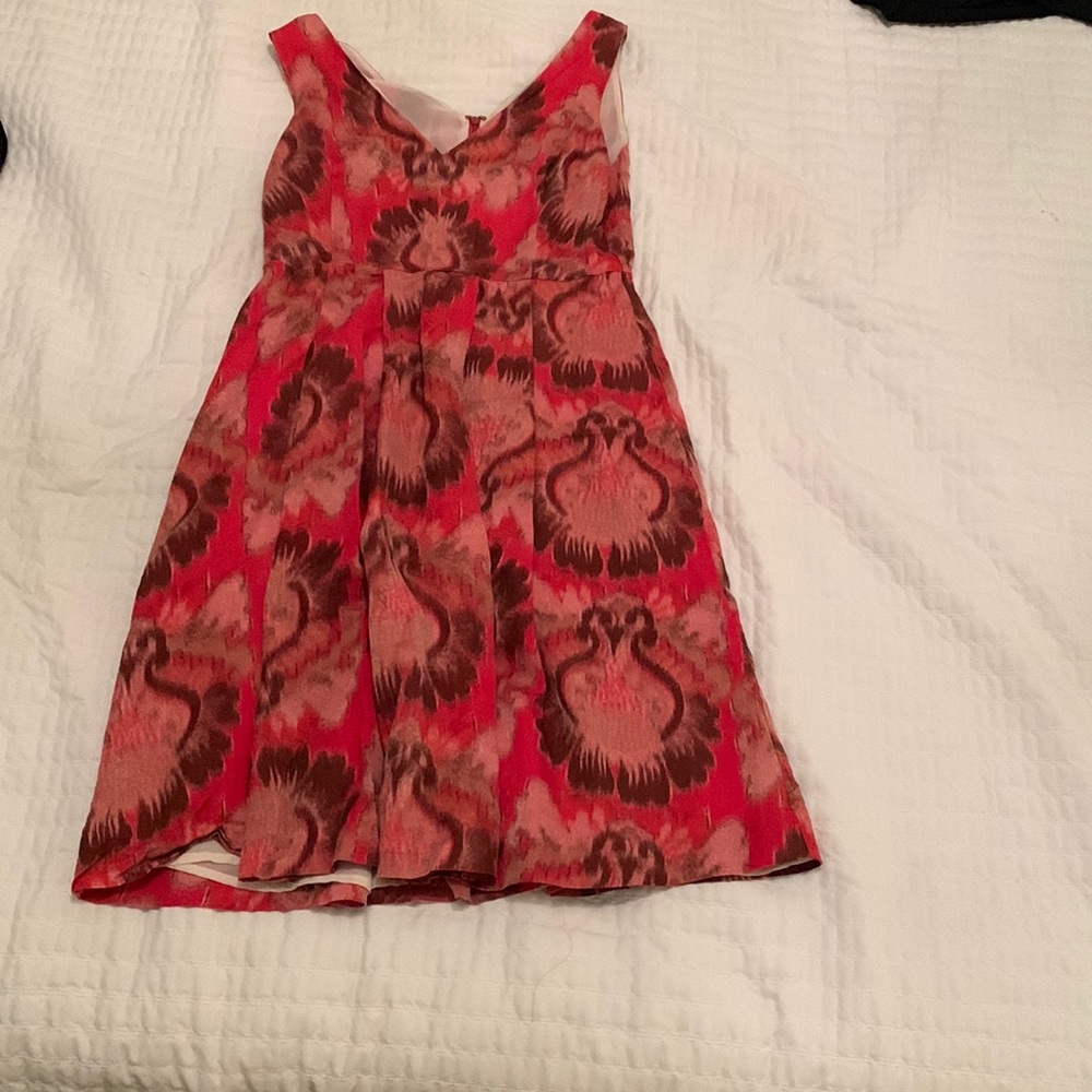 Tory Burch dress, red and tan